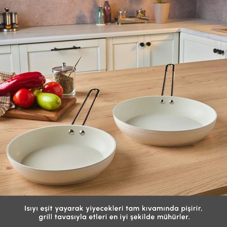 Emsan Biogranit White Stone 2'li Tava Set