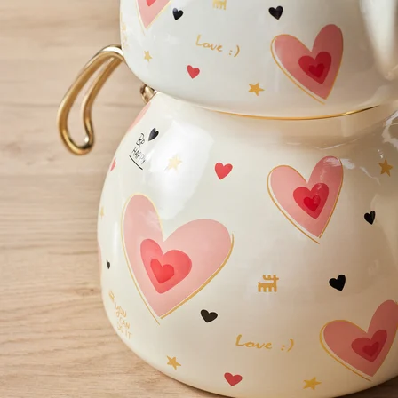 Karaca Pink Love Emaye Midi Çaydanlık Takımı 1,1L & 2L