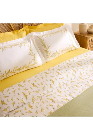 Karaca Home Petalya %100 Pamuk Çift Kişilik Nevresim Pıke Takımı Sarı