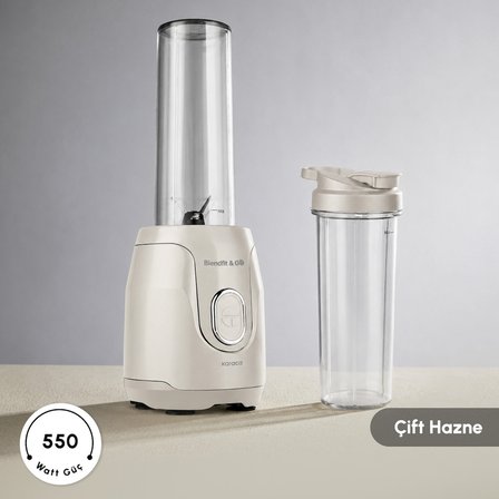 Karaca Blendfit Go Personal Kişisel Smoothie Blender Çift Hazne Starlight 600ml & 400ml