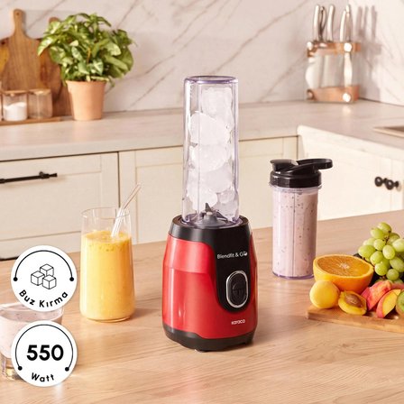  Blendfit Go Personal Kişisel Smoothie Blender Çift Hazne Kırmızı 600ml & 400m