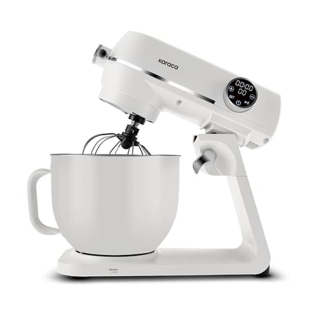 Karaca Multichef Artisan Renkli Hazneli Digital Ekran Tam Döküm Hamur Yoğurma Makinesi Cream 1800W 7L