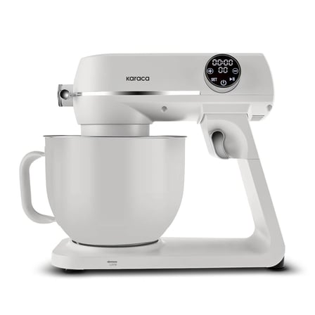 Karaca Multichef Artisan Renkli Hazneli Digital Ekran Tam Döküm Hamur Yoğurma Makinesi Cream 1800W 7L