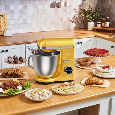 Karaca Mastermaid Chef Ultra D2000W Dijital Ekranlı Hamur Yoğurma Makinesi Pineapple Yellow 7L