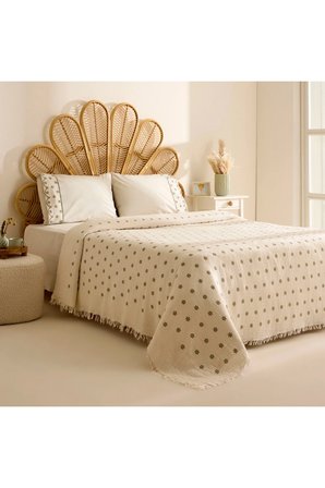 Karaca Home Carezza Brodeli Muslin Çift Kişilik Pike Takımı Yeşil
