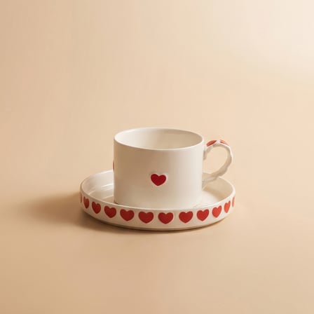 Karaca Sweetheart Çay Fincan Takımı Beyaz
