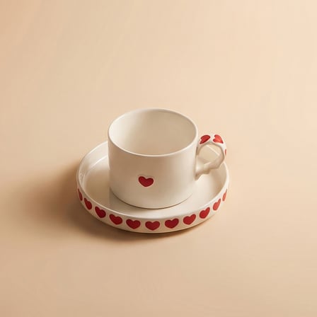 Karaca Sweetheart Çay Fincan Takımı Beyaz
