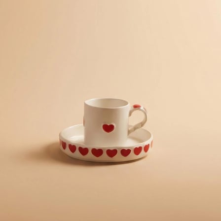 Karaca Sweetheart Kahve Fincan Takımı Beyaz 90 ml