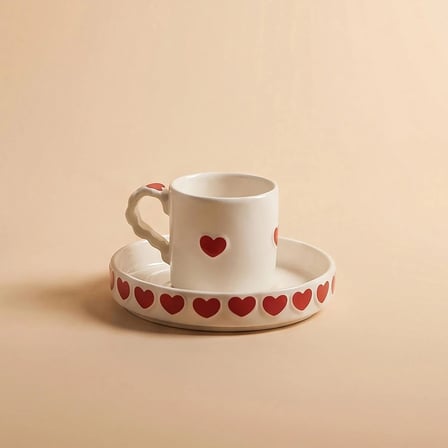 Karaca Sweetheart Kahve Fincan Takımı Beyaz 90 ml