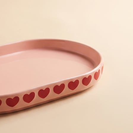 Karaca Sweetheart Kayık Tabak Pembe 12 cm