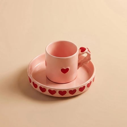 Karaca Sweetheart Kahve Fincan Takımı 90 ml pembe