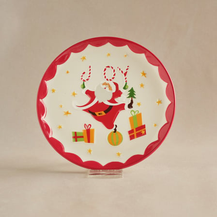 Karaca New Year Yılbaşı Carousel Pasta Tabağı Santa 20 cm