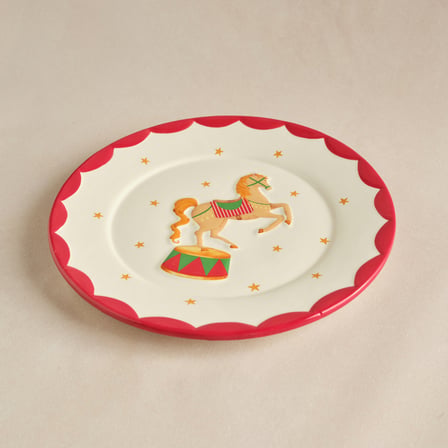 Karaca New Year Yılbaşı Carousel Servis Tabağı 26,5 cm