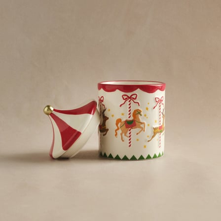 Karaca New Year Yılbaşı Carousel Baharatlık 16,5 cm