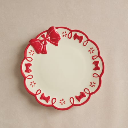 Karaca New Year Ribbon Pasta Tabağı 19,5 cm