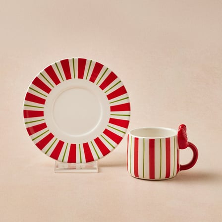 Karaca New Year Yılbaşı Candy Bow 2 Kişilik Kahve Fincan Takımı 90 ml