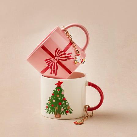 Karaca New Year Yılbaşı Charm Hediyeli Tree Kupa 350 ml