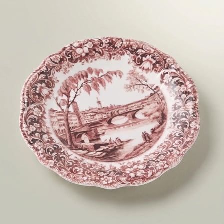 Emsan Floransa Pasta Tabağı 21 cm Bordo