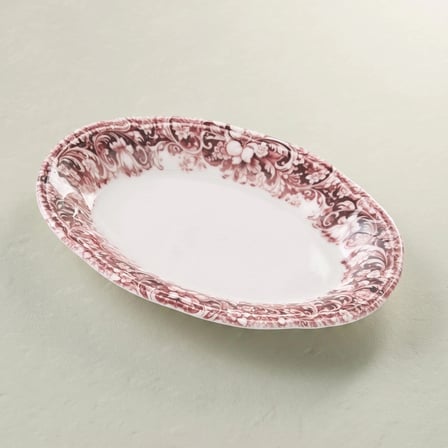 Emsan Floransa Kayık Tabak 21 cm Bordo