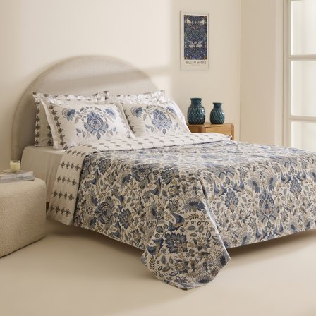 Karaca Home Silvara %100 Pamuk Çift Kişilik Nevresim Takımı Mavi
