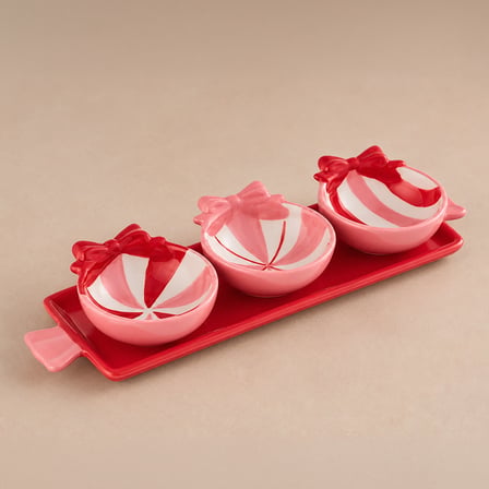 Karaca New Year Candy Twist Pink Tabaklı Çerezlik 30 cm