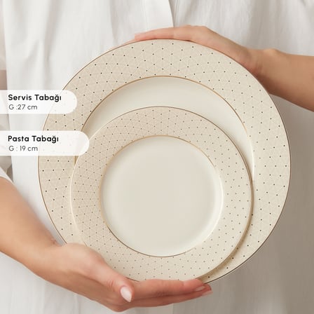 Emsan Elegance Bone Alessa 60 Parça 8 Kişilik Yemek Takımı Ve Kahvaltı Seti