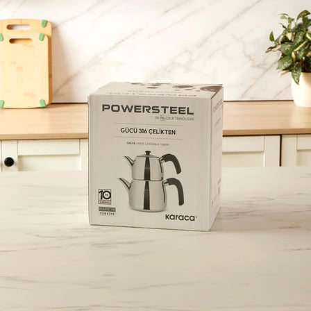 Karaca Powersteel 316+ Galya Maxi Çaydanlık Takımı 1,6L & 3L