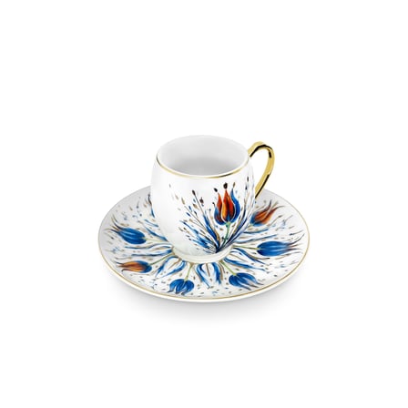 Karaca Tulipal 6 Kişilik Kahve Fincan Takımı 80 ml