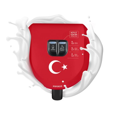 Karaca Hatır Hüps Türkiye Marş Söyleyen Sütlü Türk Kahve Makinesi Bayrak Kırmızısı