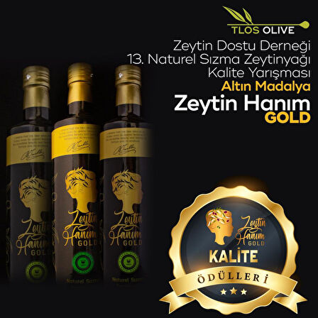 Zeytin Hanım Gold Soğuk Sıkım / İlk Hasat / Natürel Sızma Zeytinyağı (<=0.8 Asit) - 750ml