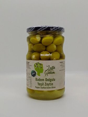 Zeytin Hanım Badem Dolgulu Yeşil Zeytin