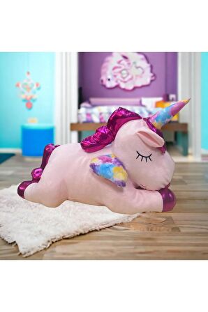 Toyzz 70 Cm Tek Boynuzlu At Ünicorn Uyku Arkadaşı Peluş Oyuncak Ponny