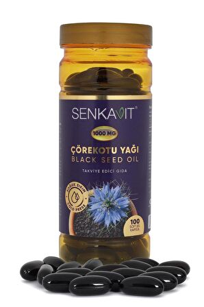 Senkavit Çörekotu Yağı 1000 Mg takviye edici gıda 100 kapsül