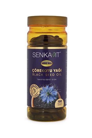 Senkavit Çörekotu Yağı 1000 Mg takviye edici gıda 100 kapsül