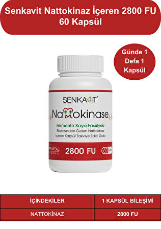 Nattokinaz İçeren 2800 FU 60 Kapsül