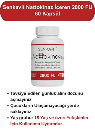 Nattokinaz İçeren 2800 FU 60 Kapsül