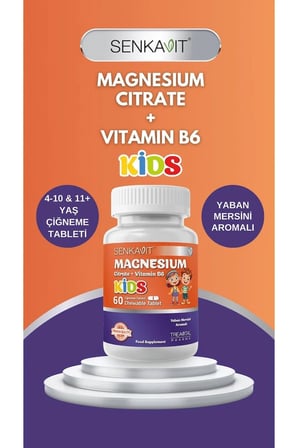 Senkavit Kids Magnezyum B6 Çiğneme 60 Tablet