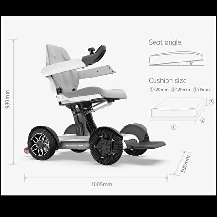 Poylin Akülü Tekerlekli Sandalye | Robotik Yay Teknolojisi, Yanal Dönüş Manevra Sistemi P210 Robotics