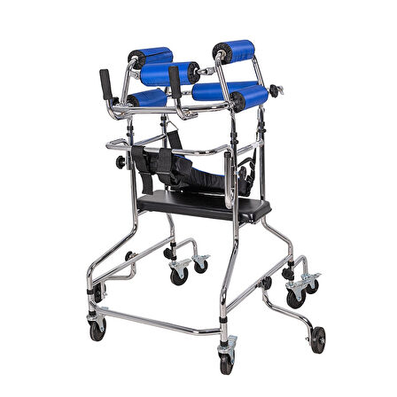 Loco Alüminyum Hemiplegia Rollator Yürüteç|Hemipleji Hastaları Güvenli,Ergonomik Katlanabilir PR-900