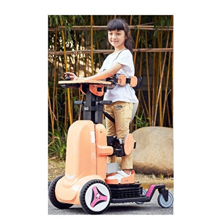 Robooter Pediatrik Akülü Tekerlekli Sandalye | Hafif Katlanabilir Tasarım,Uzaktan Kontrol XZ-DROID P