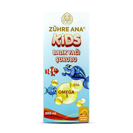 Zühre Ana Kids Balık Yağı Şurubu 200 ml