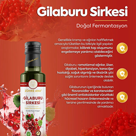 Gilaburu Sirkesi Doğal Fermantasyon Guelder Rose Vinegar 500 Ml