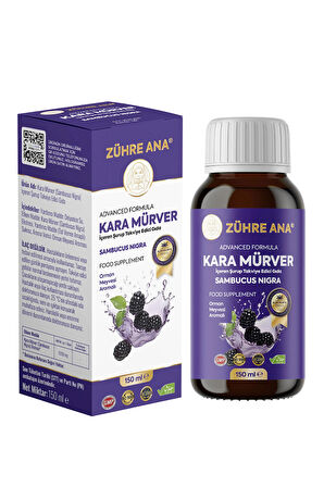 Kara Mürver Sambucus Nigra İçeren Şurup 150 Ml