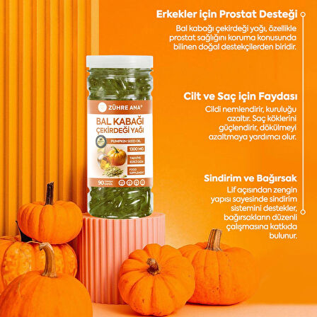 Bal Kabağı Çekirdeği Yağı Softjel 90 Kapsül 1300 Mg