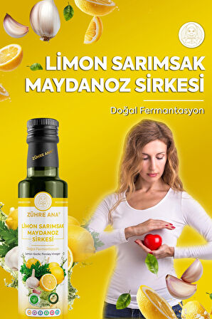 Limon Sarımsak Maydanoz Sirkesi Doğal Fermantasyon Lemon Garlic Parsley Vinegar 500 Ml