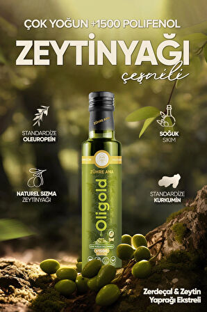 Oligold Soğuk Sıkım 1500 Ultra Yüksek Polifenollü Naturel Sızma Zeytinyağı 250 Ml