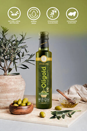 Oligold Soğuk Sıkım 1500 Ultra Yüksek Polifenollü Naturel Sızma Zeytinyağı 250 Ml