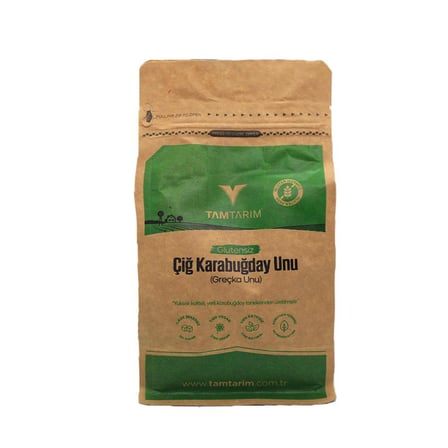 Tam Tarım Glutensiz Çiğ Karabuğday (Greçka) Unu 1 Kg