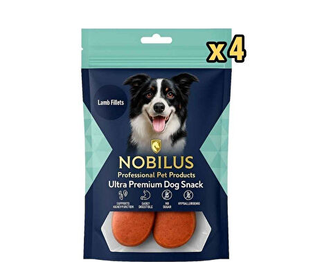 Nobilus Köpek Ödül Maması Kuzu Etli Dilimler 80 Gr x 4 Adet