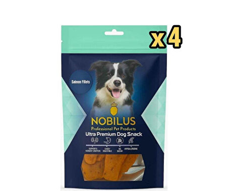 Nobilus Köpek Ödül Maması Somon Fileto 80 Gr x 4 Adet